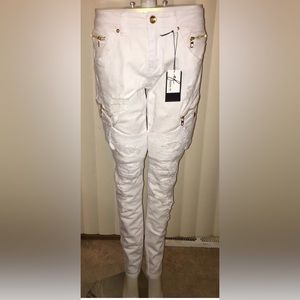 Redfox Jeans white stretch size 11 New
